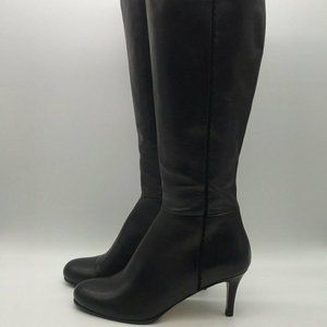 GG HEELED MULES 105 IN ARMY GREEN CALFSKIN
